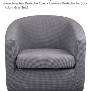Gray Bucket Chair- Arm Chair Cover